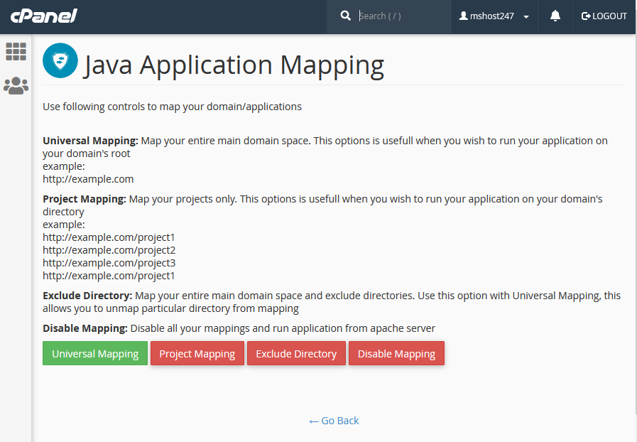 java-application-mappings