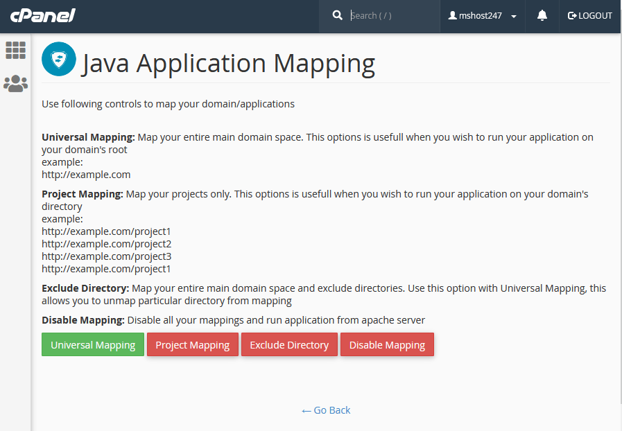 tomcat hosting application mappings